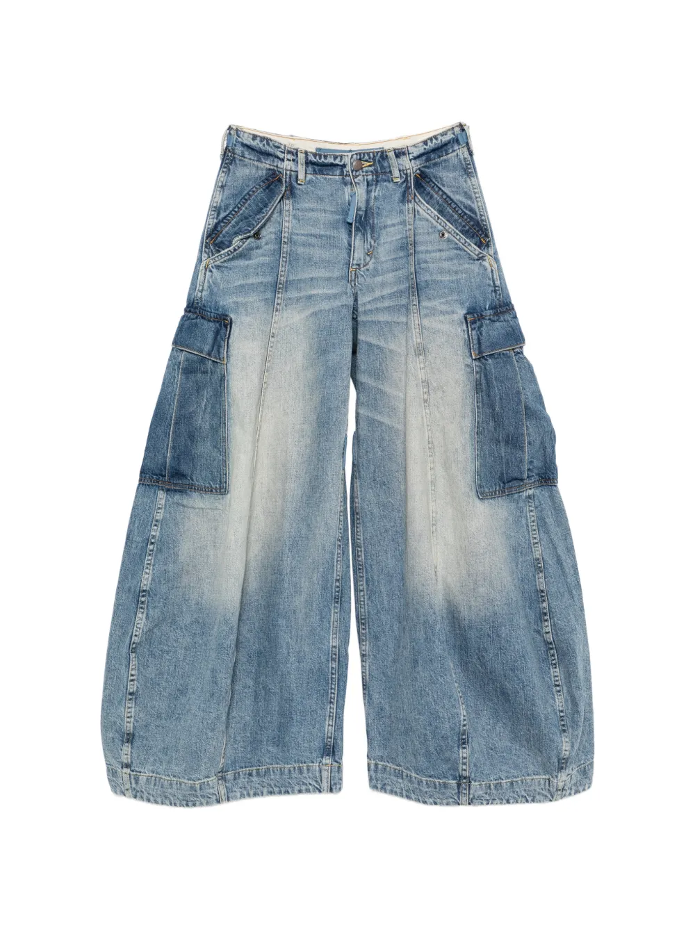 R13 two-tone cargo pants - Blau