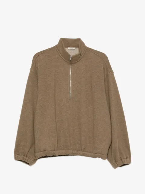 LAMRONS quarter-zip elasticated-hem sweater