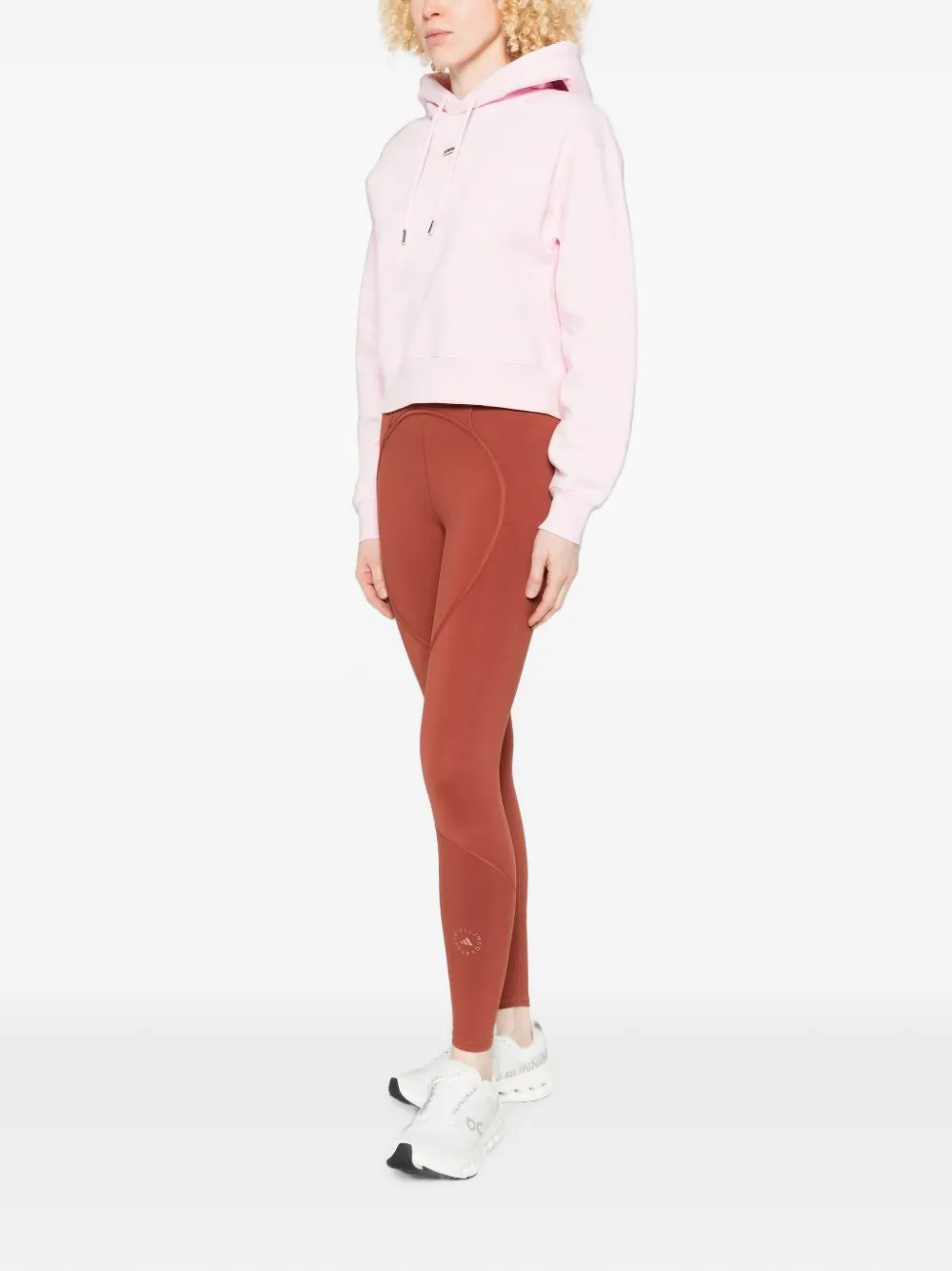 adidas x Stella McCartney logo-detail leggings Rood