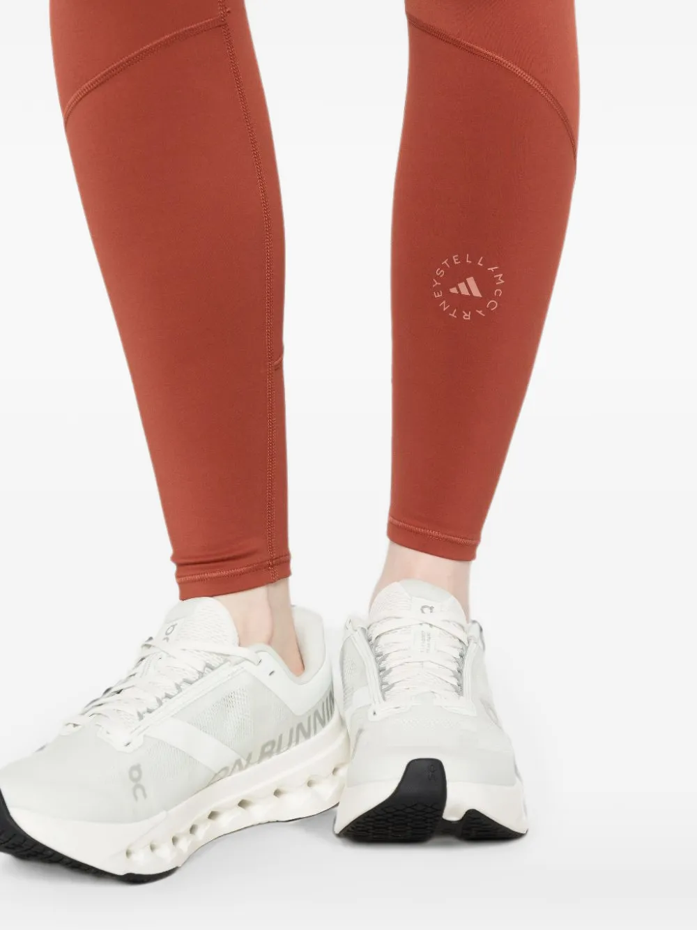 adidas x Stella McCartney logo-detail leggings Rood