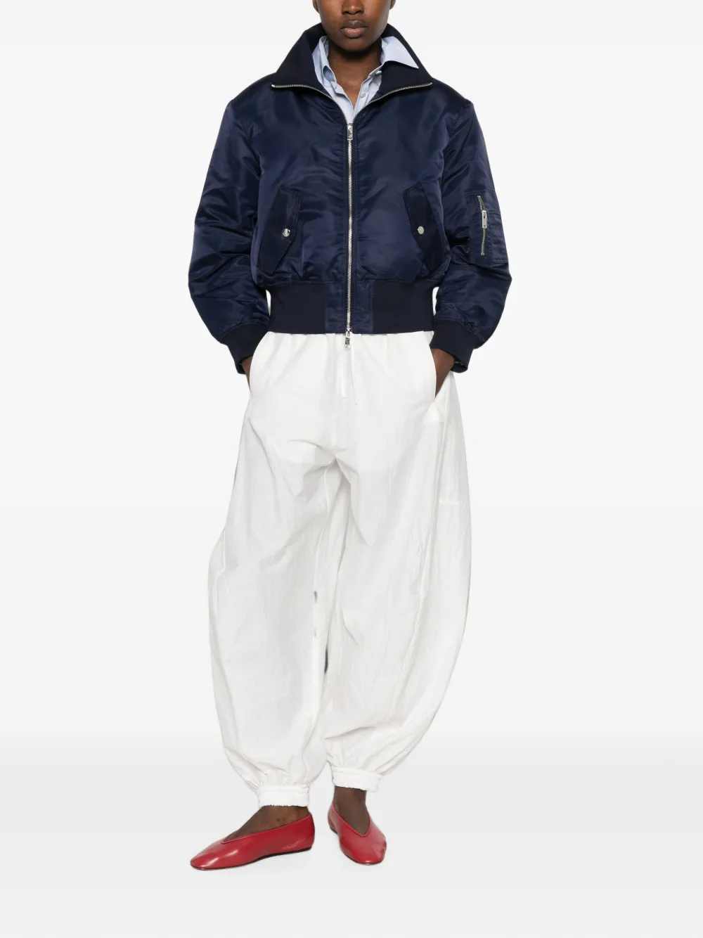 The Frankie Shop Storm bomberjack met rits Blauw