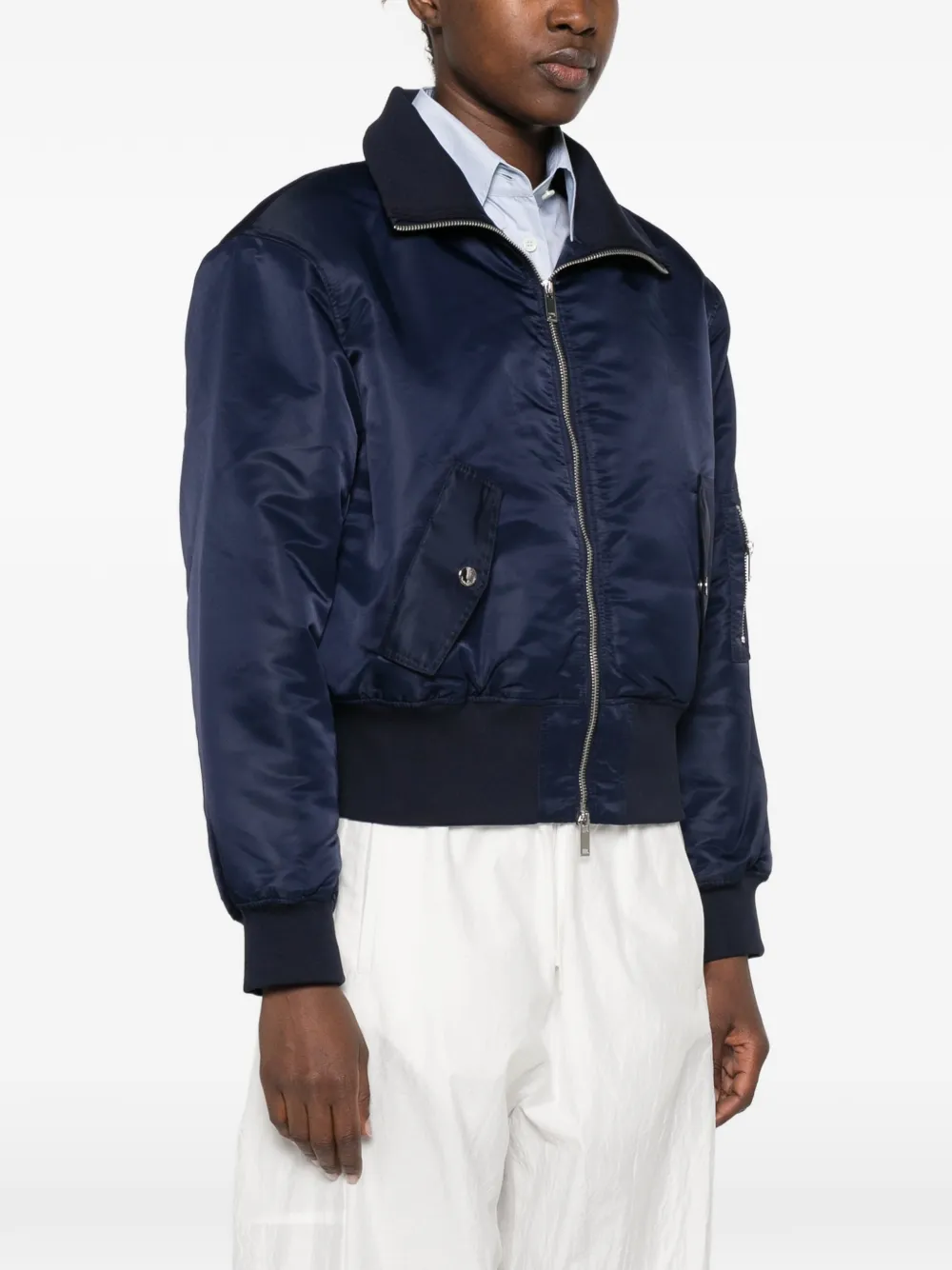 The Frankie Shop Storm bomberjack met rits Blauw