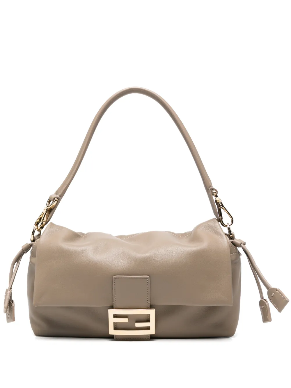 FENDI medium Baguette leather shoulder bag - Toni neutri
