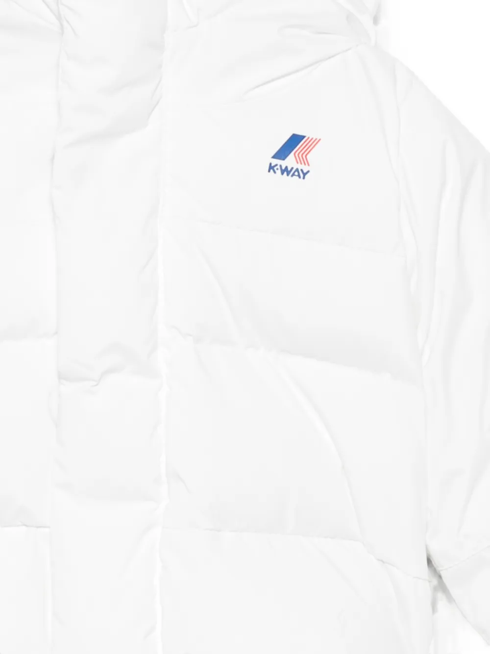 K Way Kids Donsjack met logoprint Wit