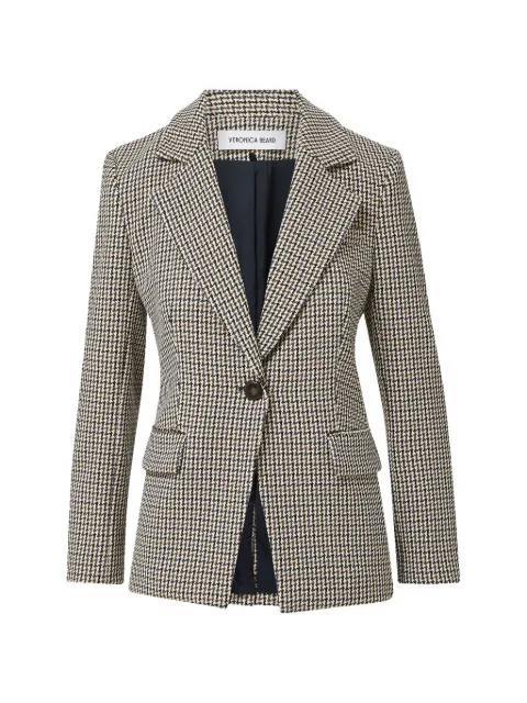 Veronica Beard Healy houndstooth single-breasted blazer