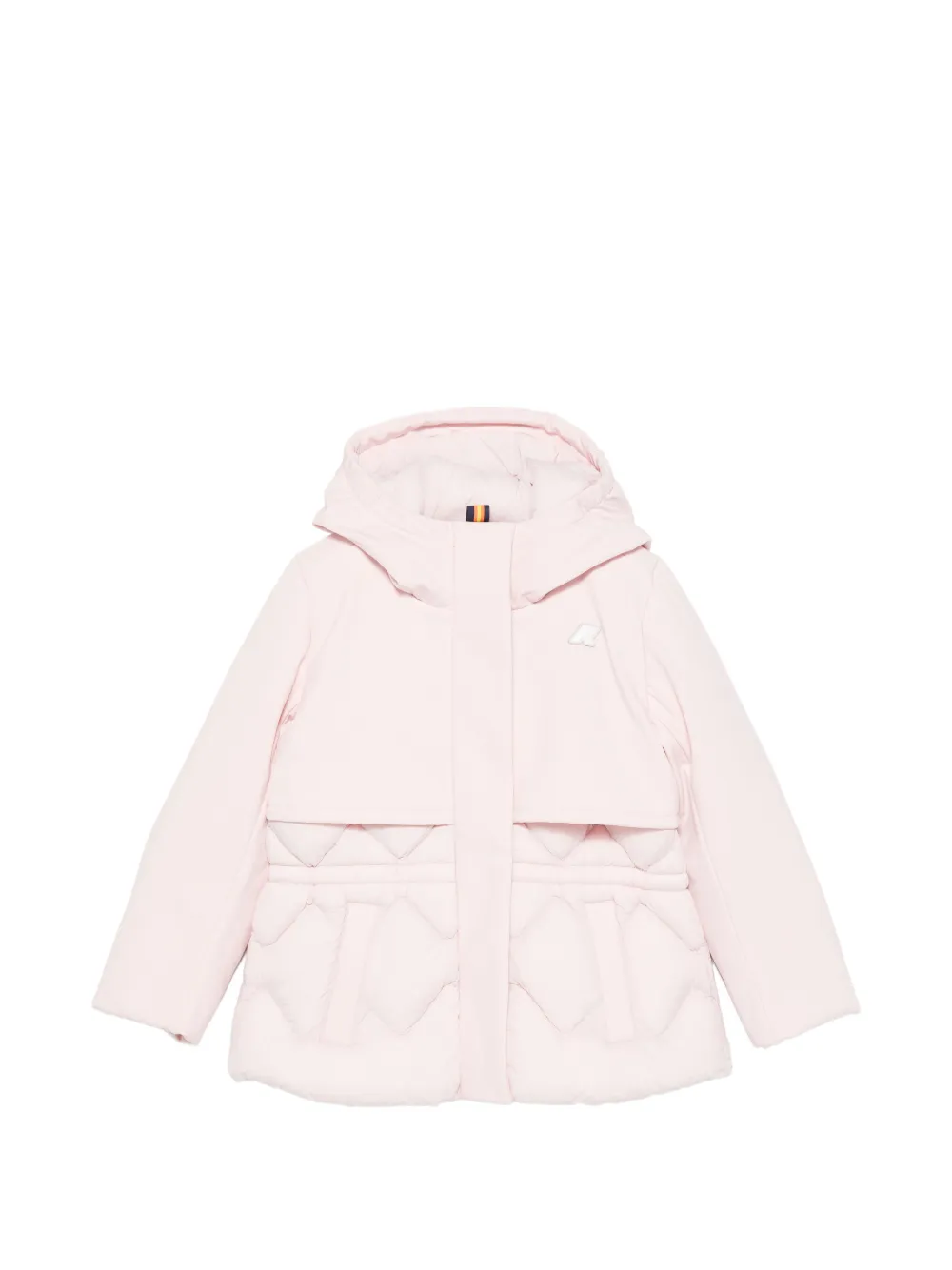 K Way Kids quilted hooded coat - Rosa