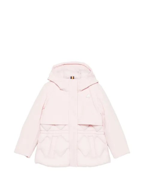 K Way Kids quilted hooded coat