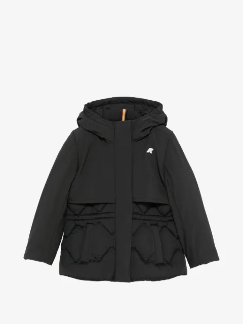 K Way Kids quilted hooded coat