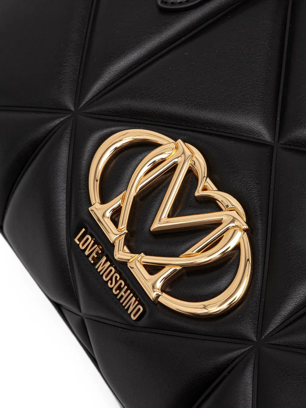 Love Moschino Shopper met logoplakkaat Zwart