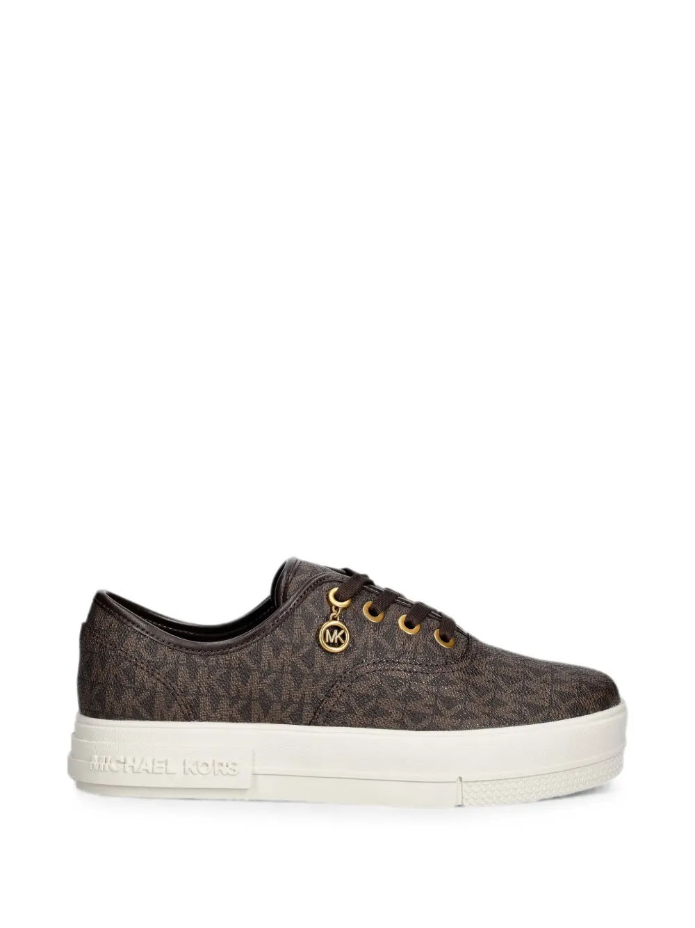 Michael Michael Kors Logo-print Platform Sneakers In Brown