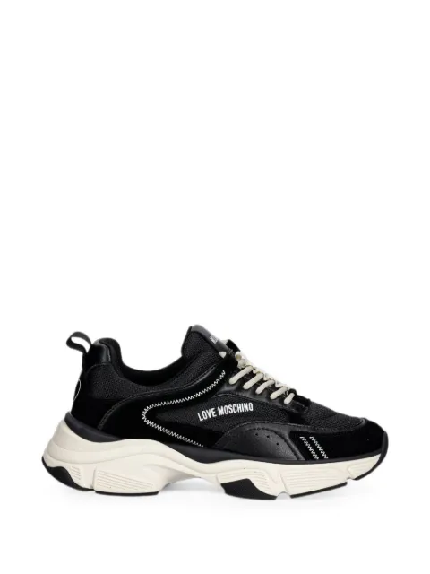 Love Moschino tenis con paneles y logo estampado