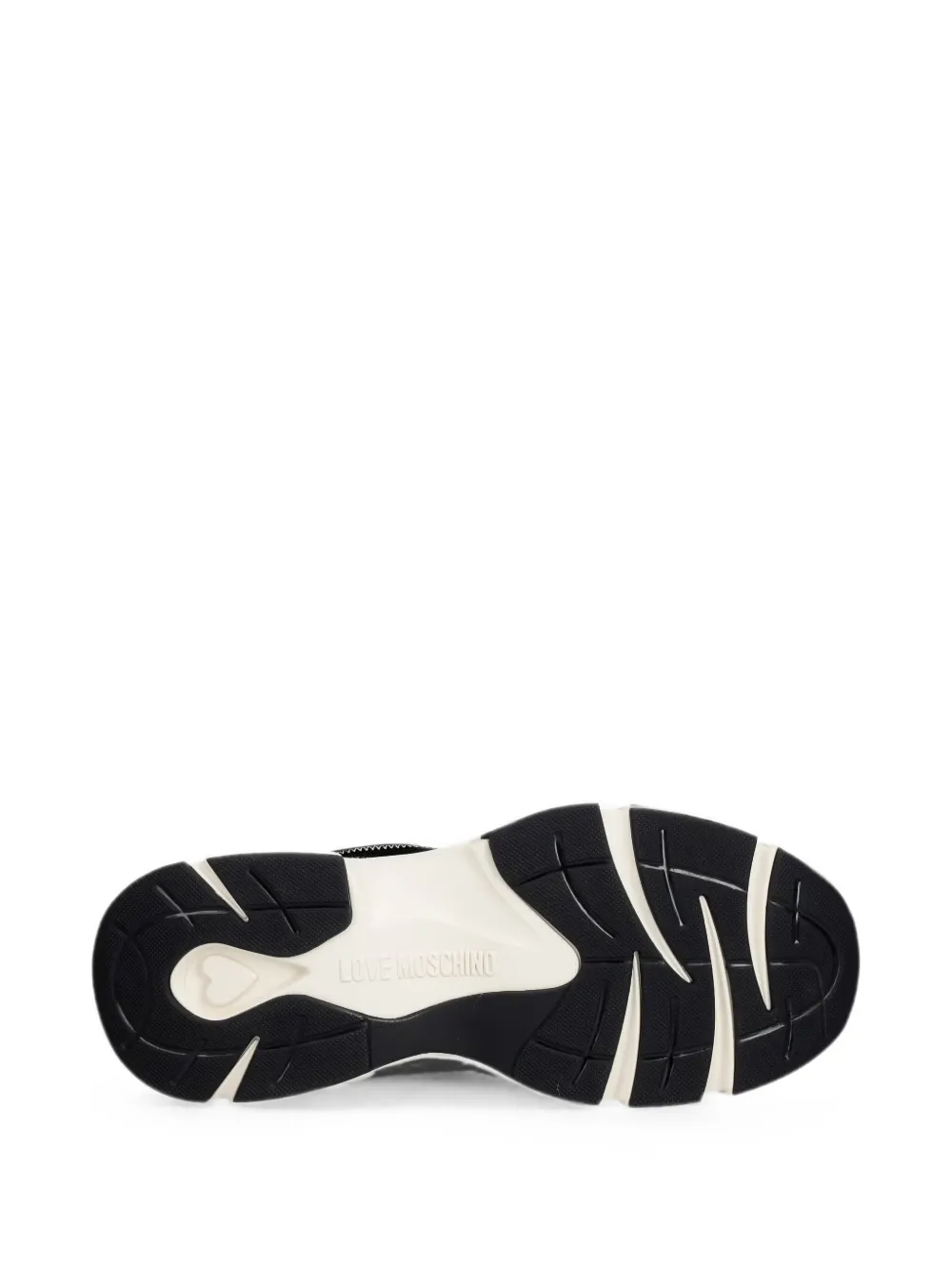 Love Moschino logo-print panelled sneakers Zwart