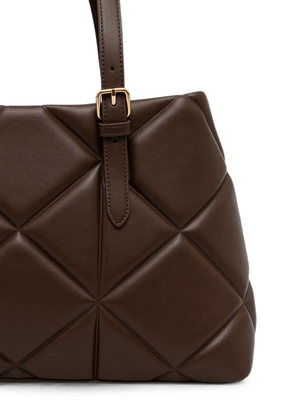 Love Moschino Shopper met logoplakkaat Bruin