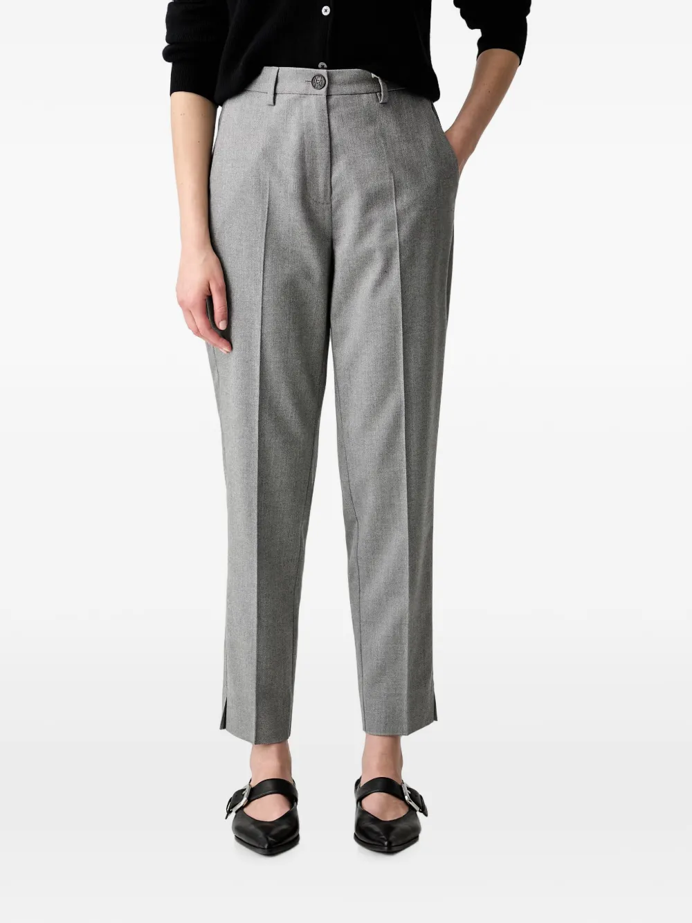 Marc O'Polo pressed-crease trousers - Grau
