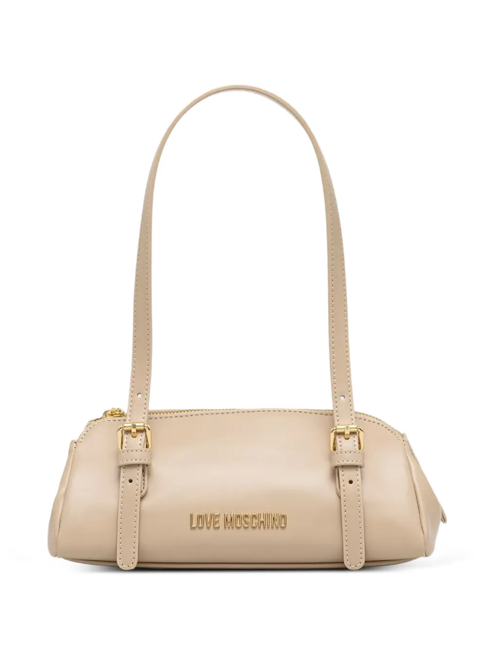 Love Moschino buckle-detail logo-plaque shoulder bag - Toni neutri