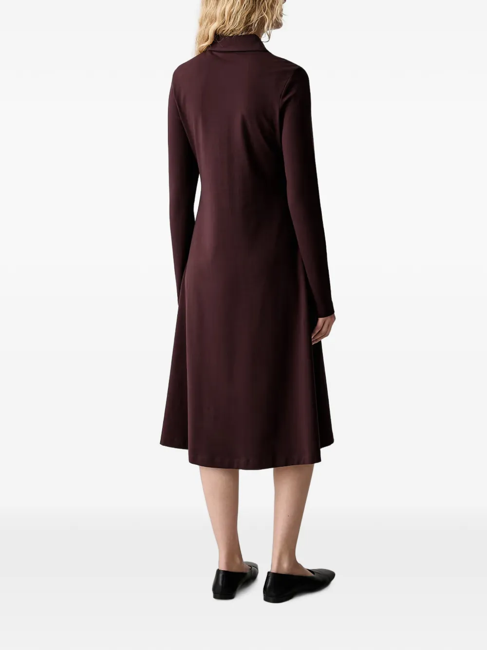 Marc O'Polo Midi-jurk met lange mouwen Bruin