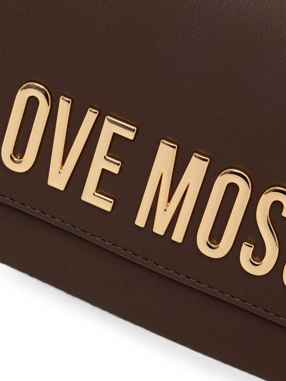 Love Moschino Schoudertas met logoplakkaat Bruin