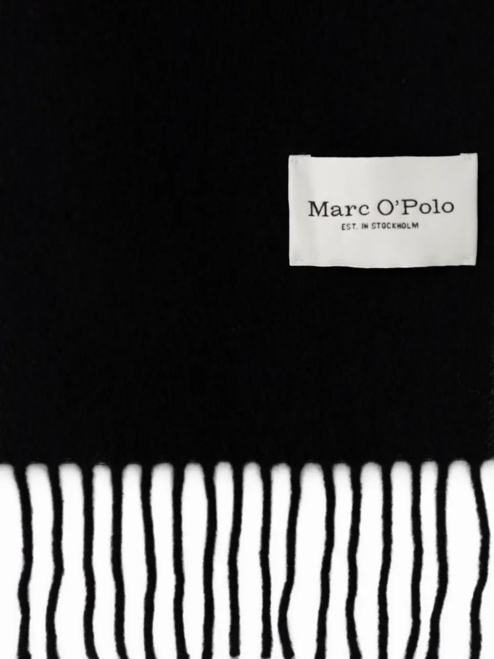 Marc O'Polo Sjaal met franje Zwart