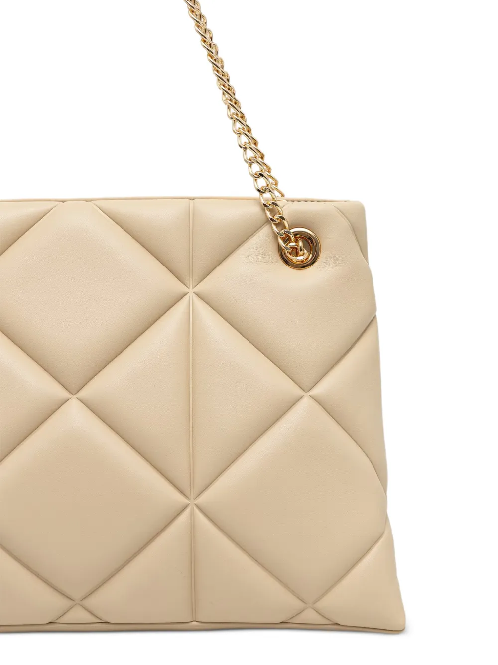 Love Moschino Shopper met logoplakkaat Beige