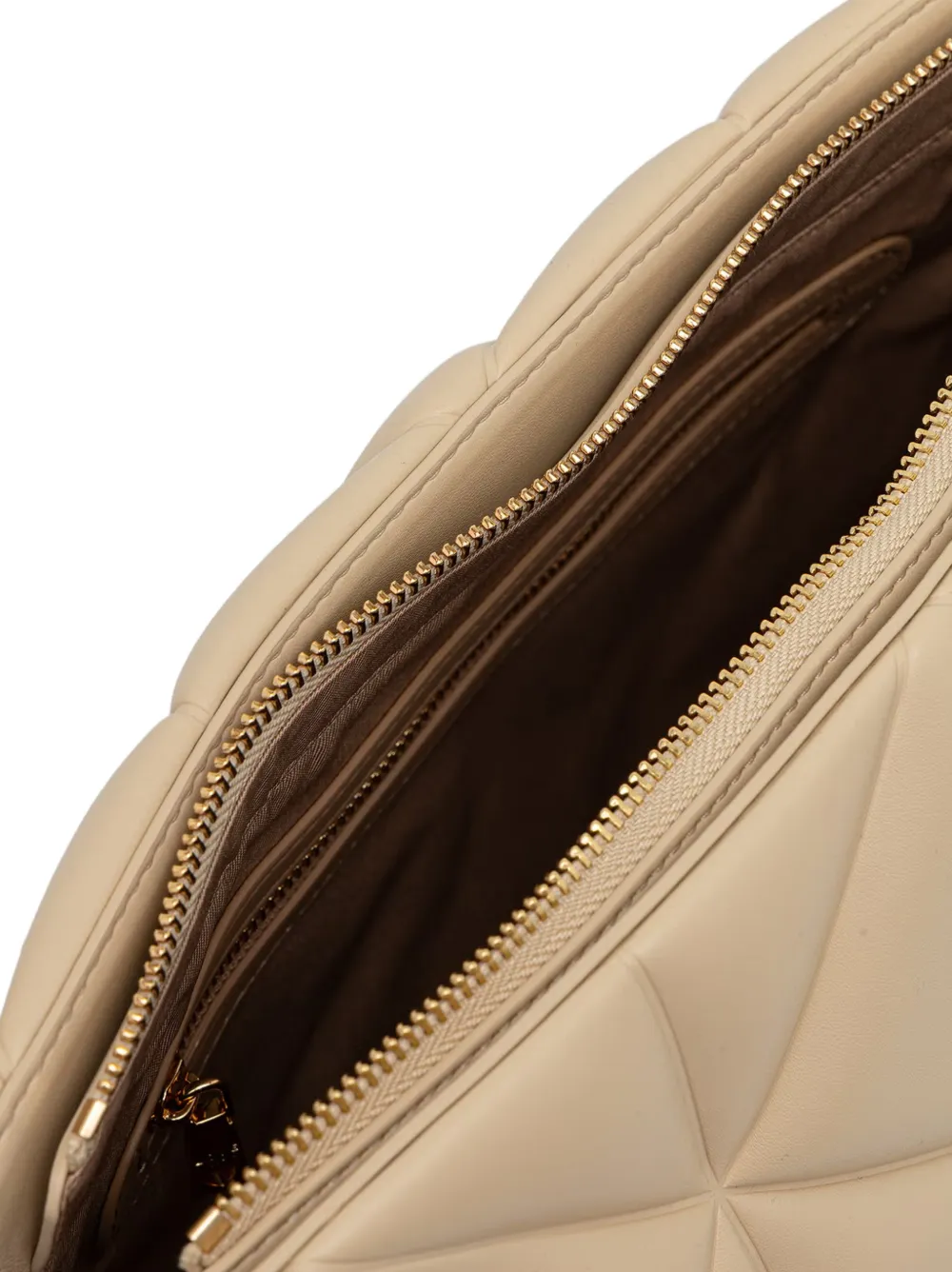 Love Moschino Shopper met logoplakkaat Beige