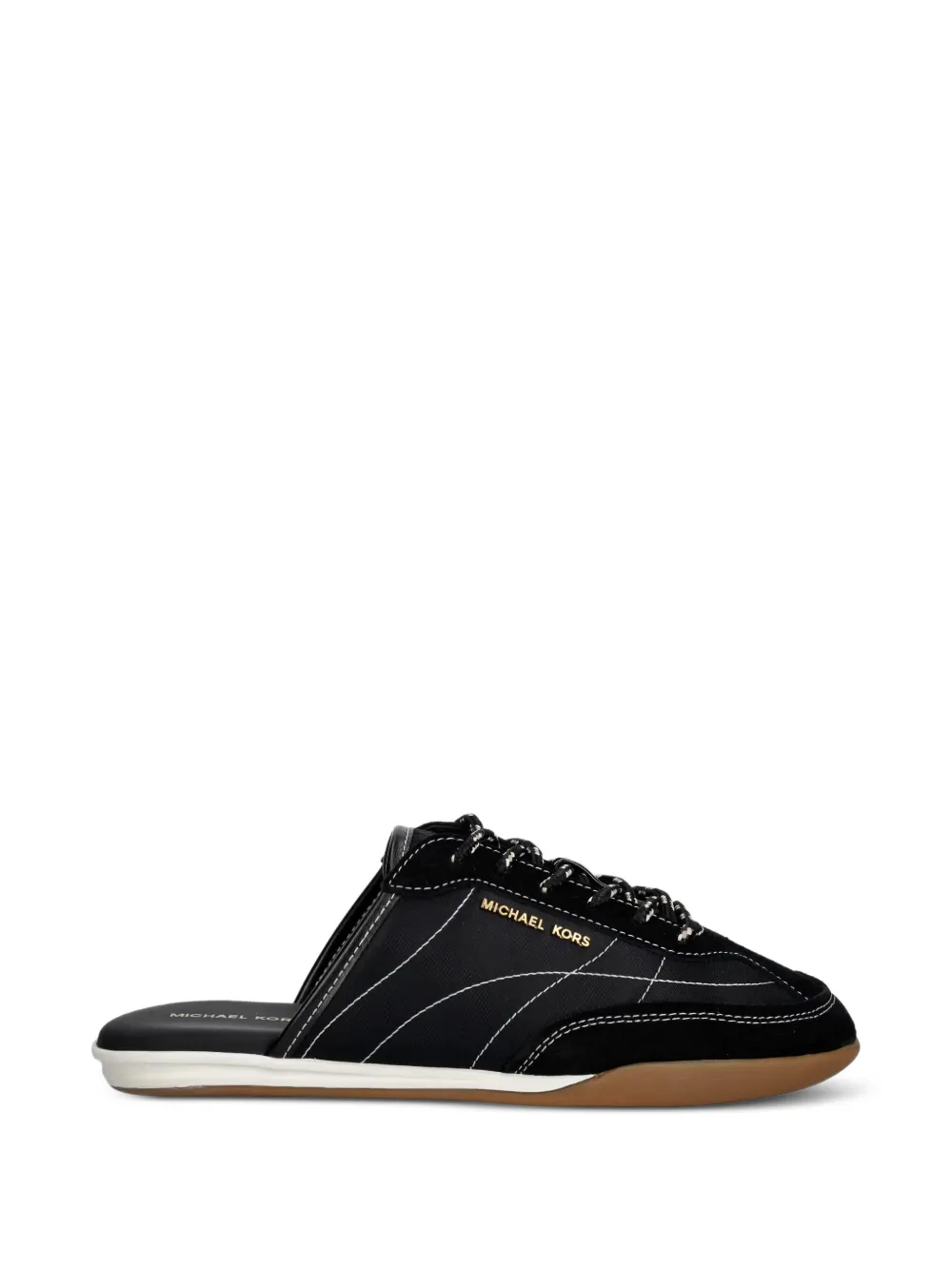 Michael Michael Kors Nolan nylon and suede mules - Black