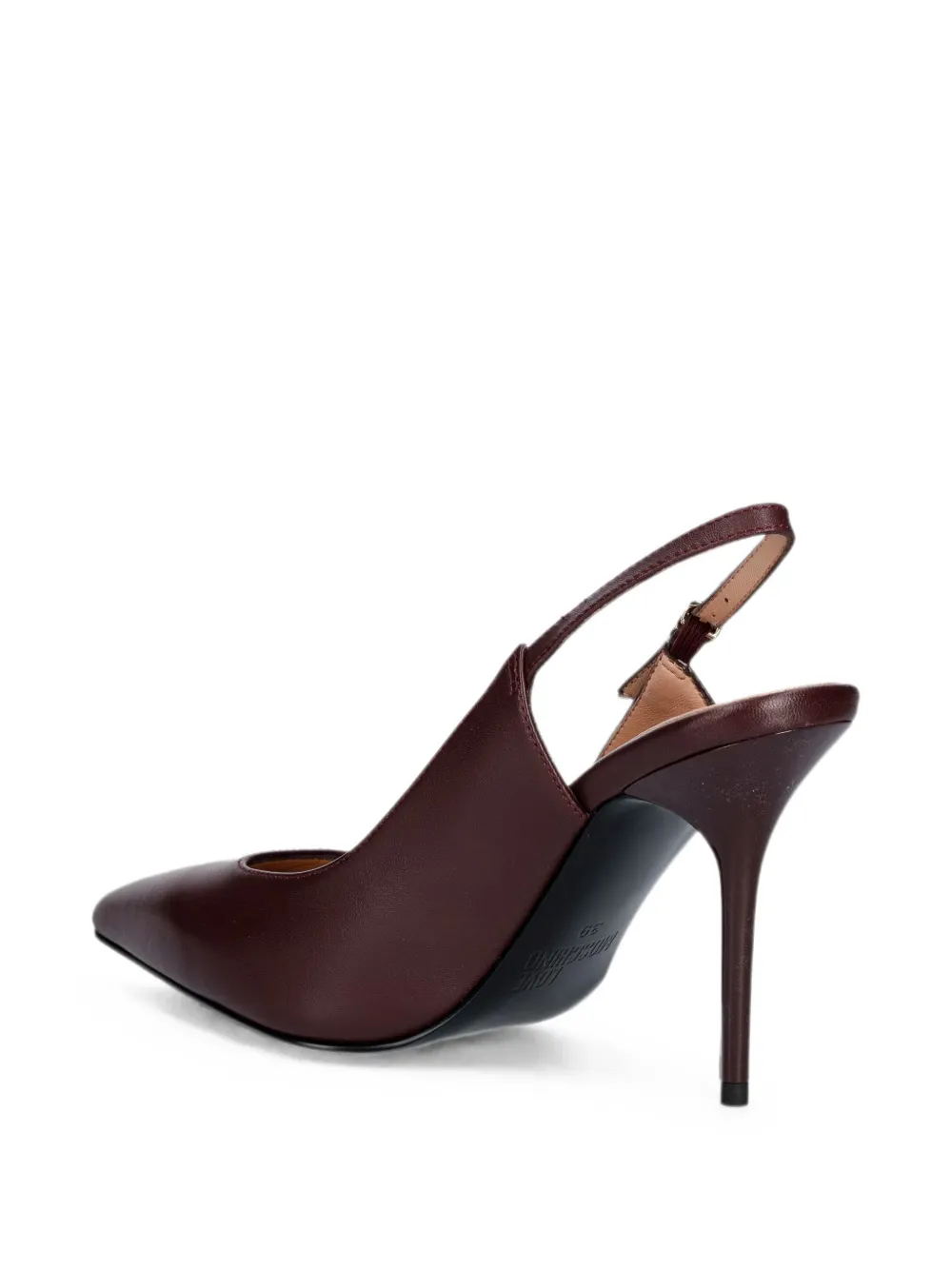 Love Moschino pointed-toe slingback pumps Rood