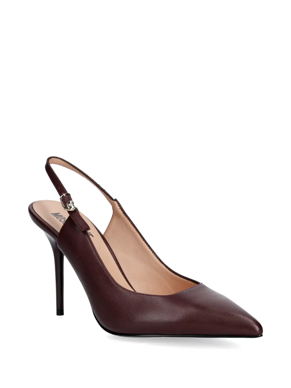 Love Moschino pointed-toe slingback pumps Rood