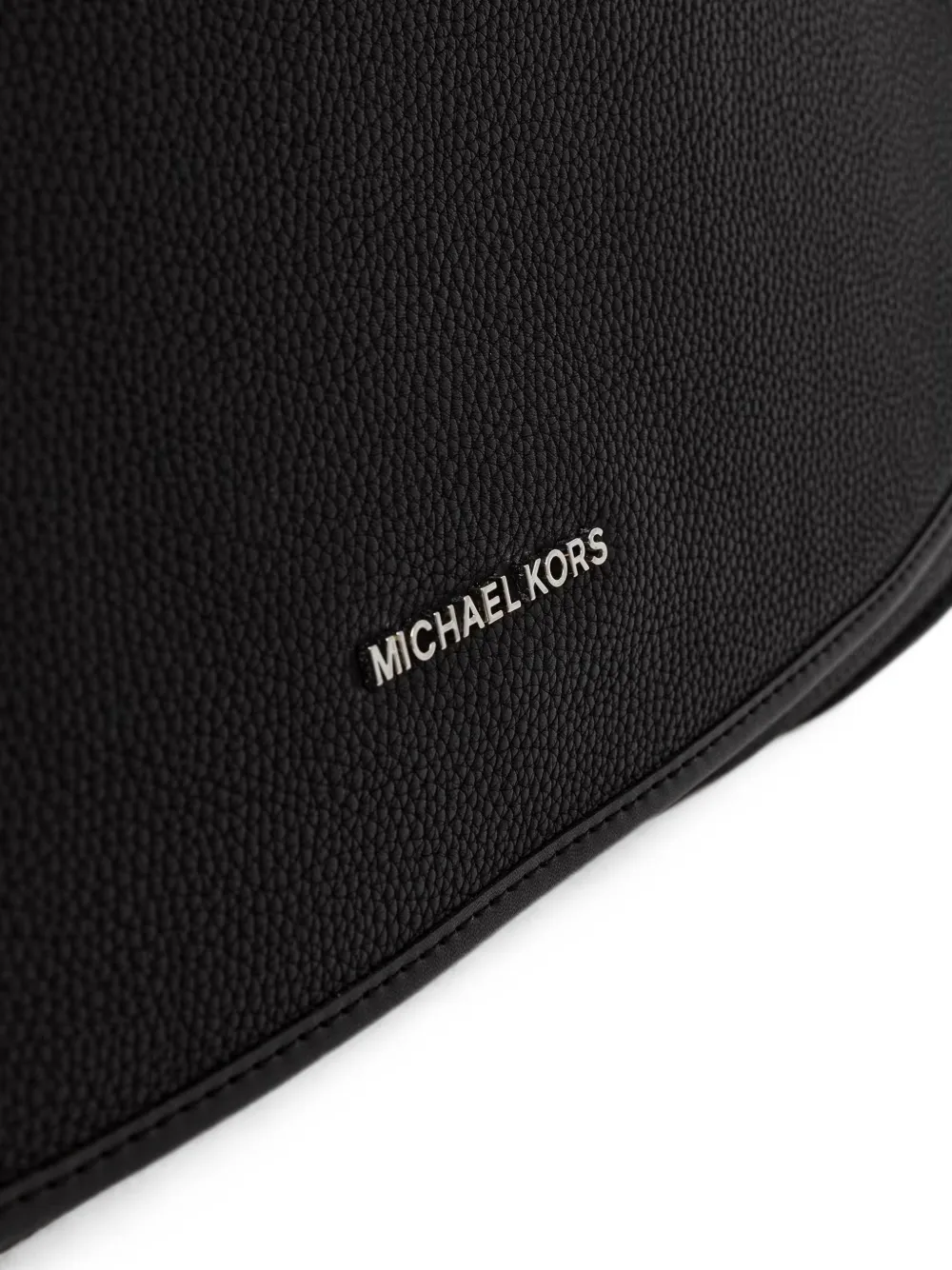 Michael Kors Holmes extra grote verstelbare messengertas van bewerkt leer Zwart