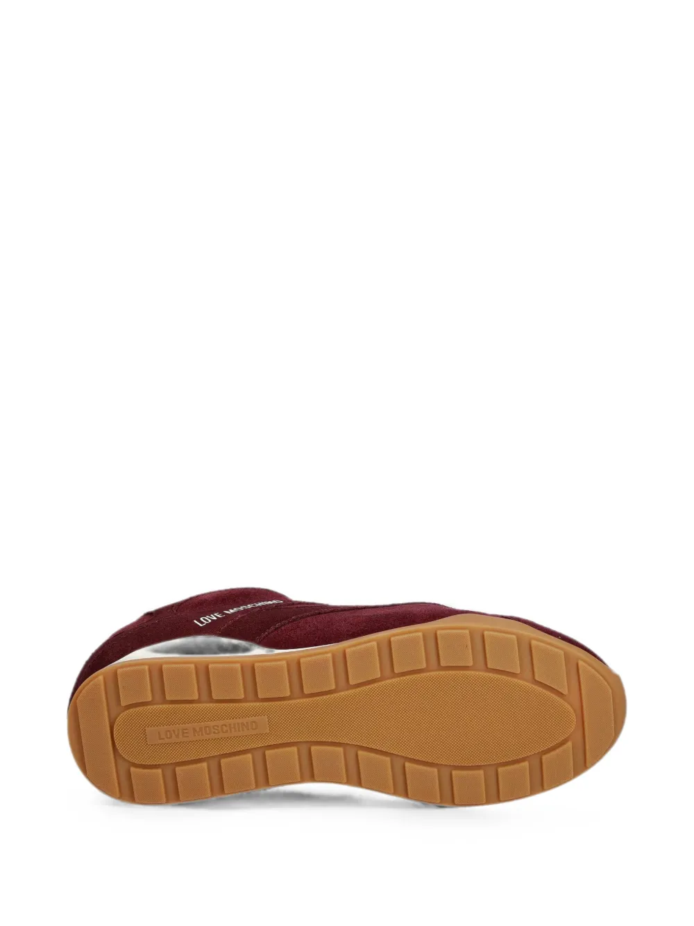 Love Moschino logo-print panelled sneakers Rood