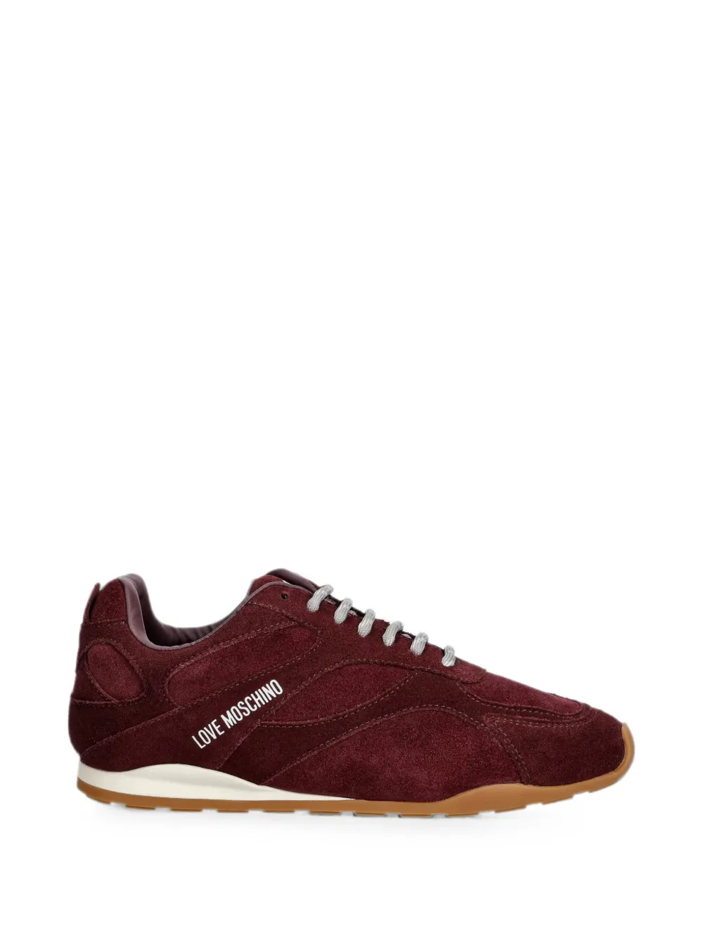 Love Moschino logo-print panelled sneakers - Rot