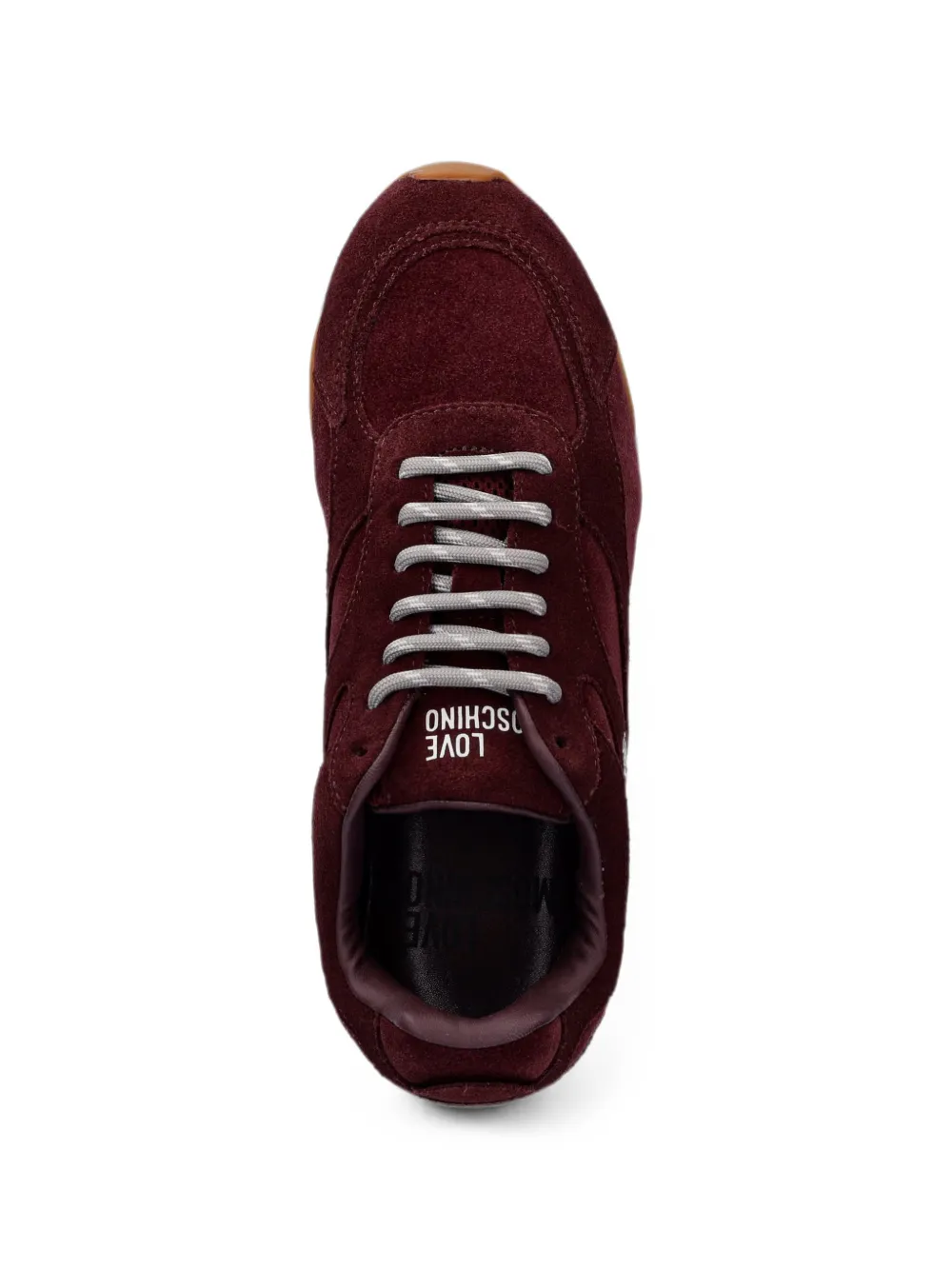 Love Moschino logo-print panelled sneakers Rood