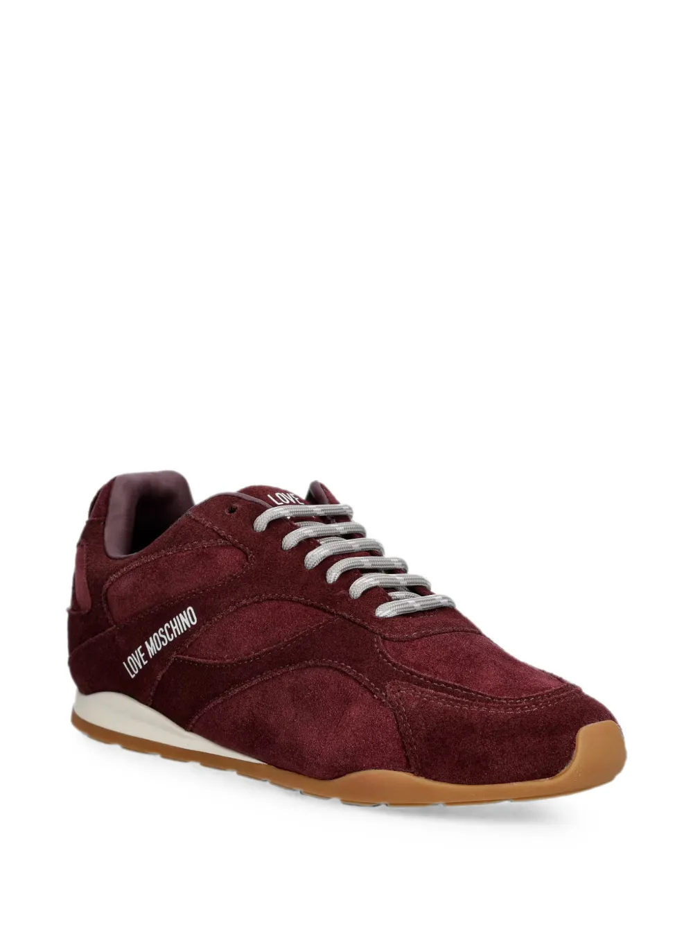 Love Moschino logo-print panelled sneakers Rood