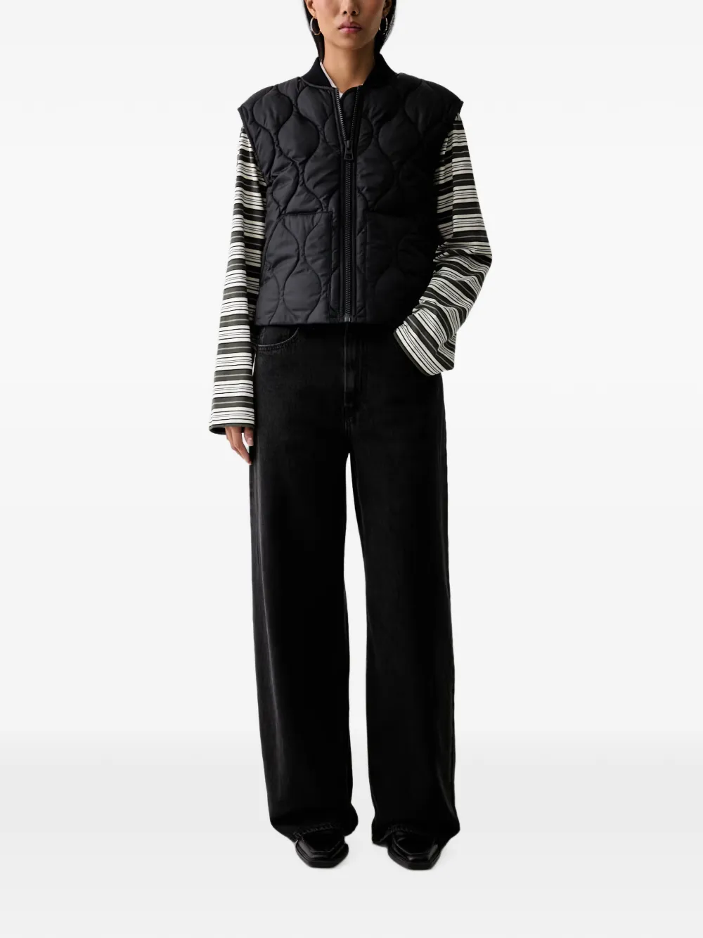Marc O'Polo x Function quilted gilet Blauw