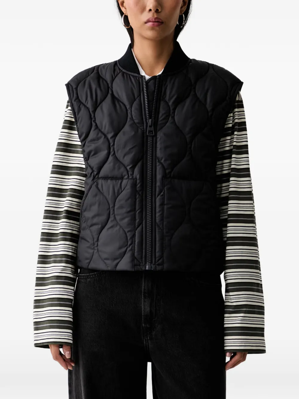 Marc O'Polo x Function quilted gilet Blauw