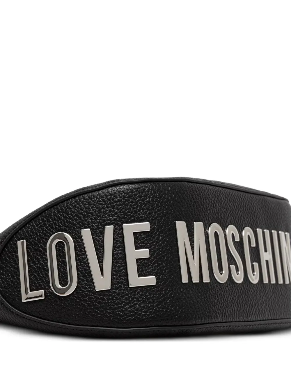 Love Moschino Bewerkte schoudertas met logo Zwart
