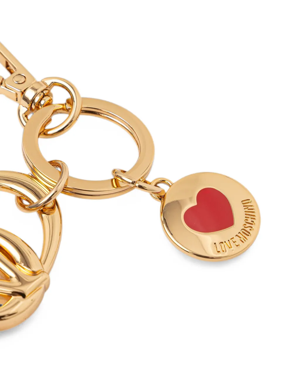 Love Moschino Sleutelhanger met hart en logobedel Goud