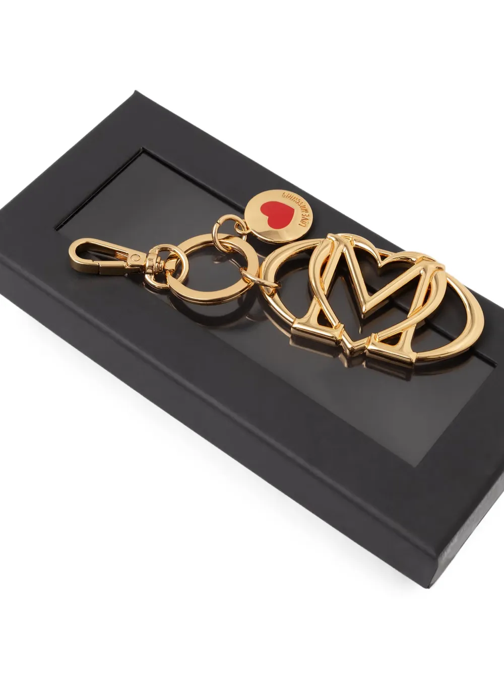 Love Moschino Sleutelhanger met hart en logobedel Goud