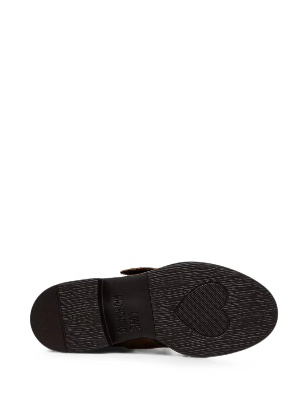 Love Moschino logo-lettering touch-strap boots Bruin