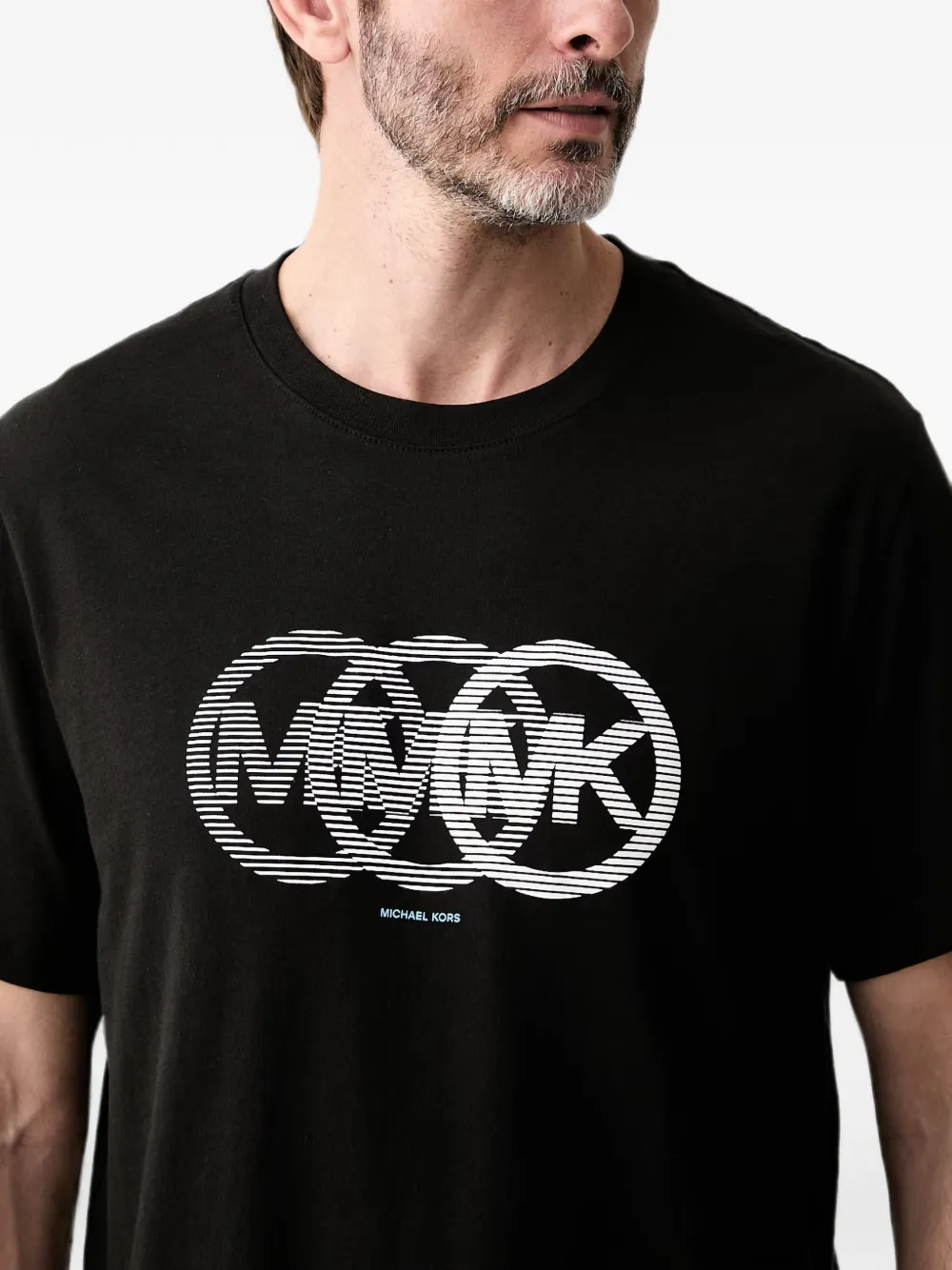 Michael Kors T-shirt met logoprint met ronde hals Zwart