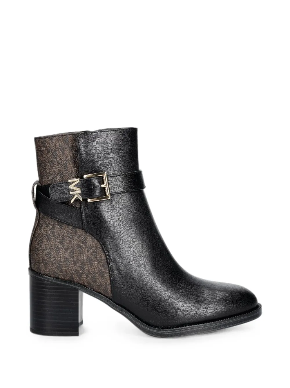 Michael Michael Kors logo-plaque buckle-fastening ankle boots - Black