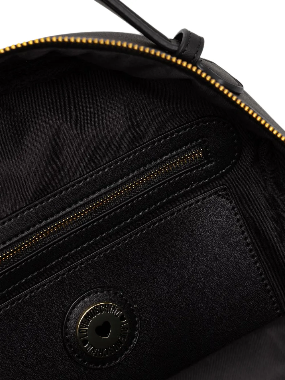 Love Moschino Rugzak met logoplakkaat en gesp Zwart