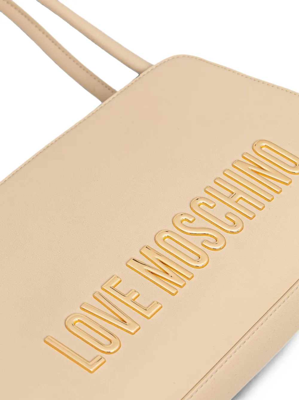Love Moschino Heuptas met logoplakkaat Beige