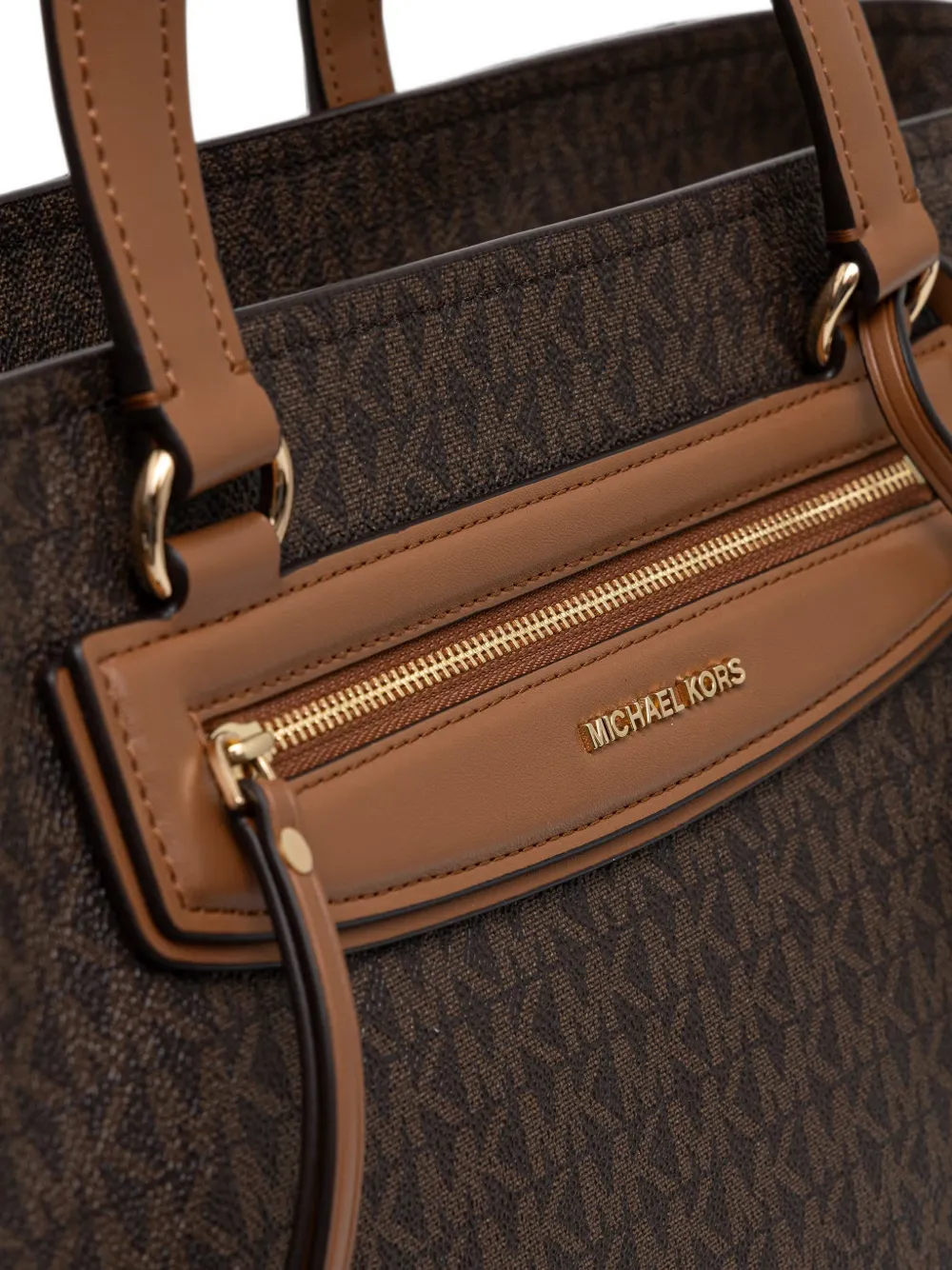 Michael Kors Jet Set Travel extra grote kenmerkende shopper met logo Bruin