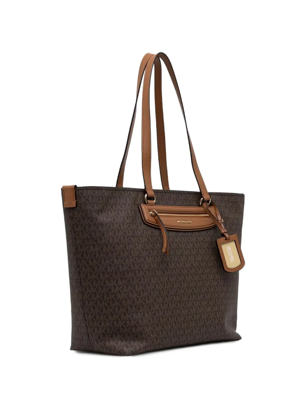 Michael Kors Jet Set Travel extra grote kenmerkende shopper met logo Bruin