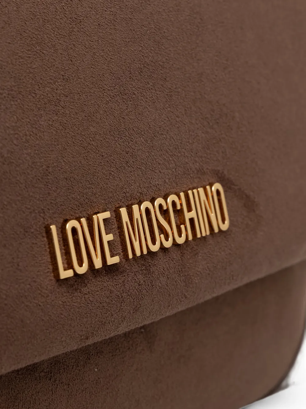Love Moschino Shopper met logoplakkaat Bruin