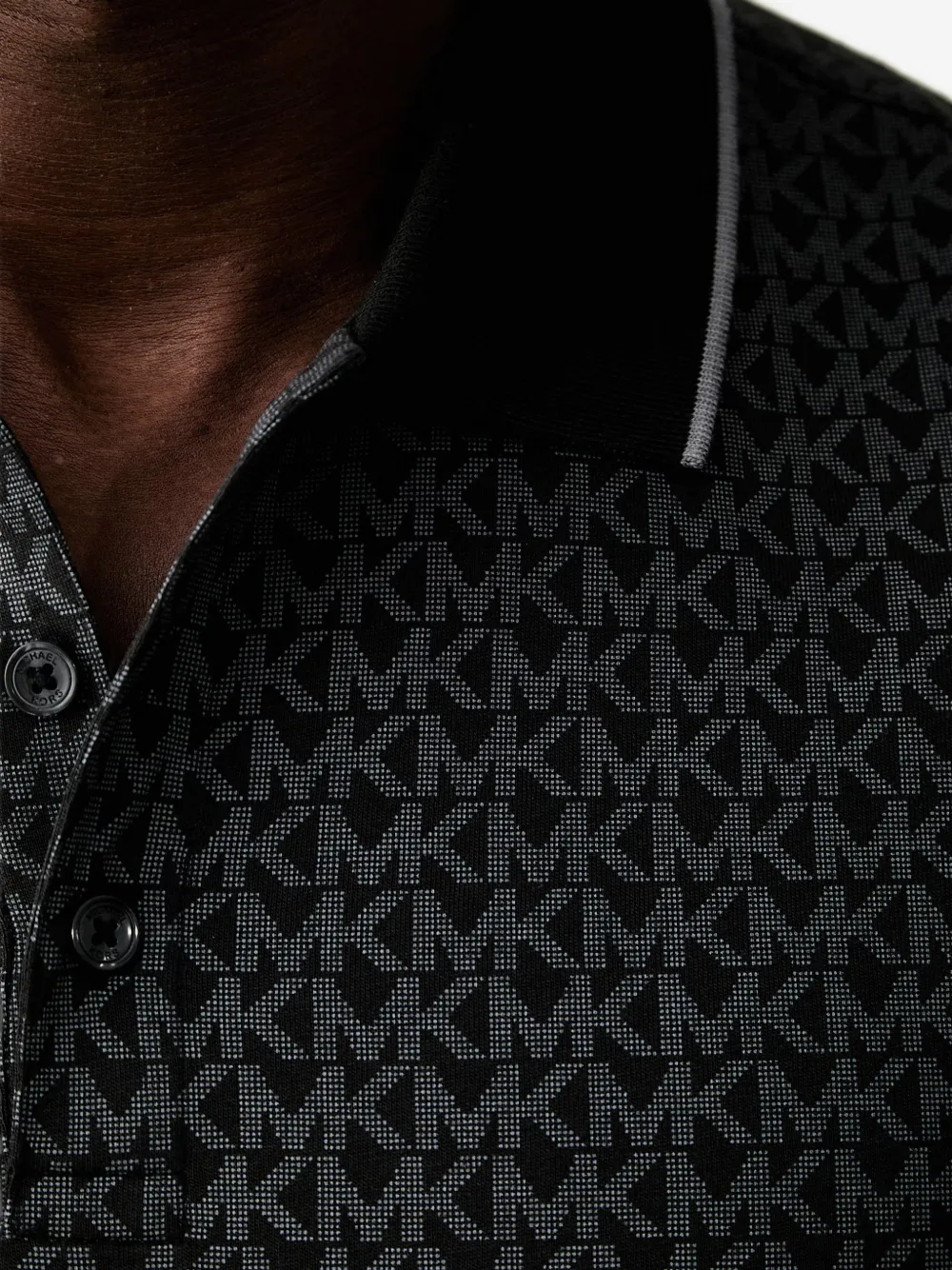 Michael Kors Signature jersey katoenen poloshirt met logo Zwart