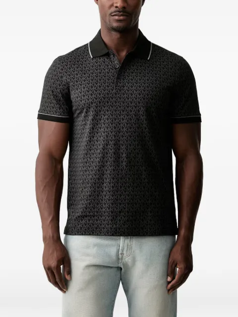 Michael Kors signature logo cotton jersey polo shirt