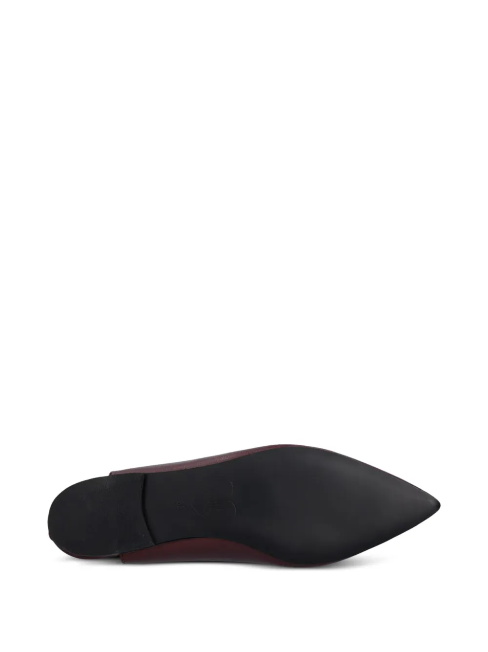 Love Moschino slingback pointed-toe ballet flats Rood