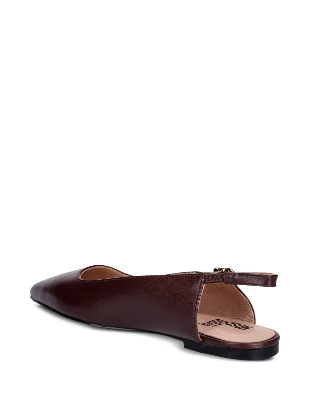Love Moschino slingback pointed-toe ballet flats Rood