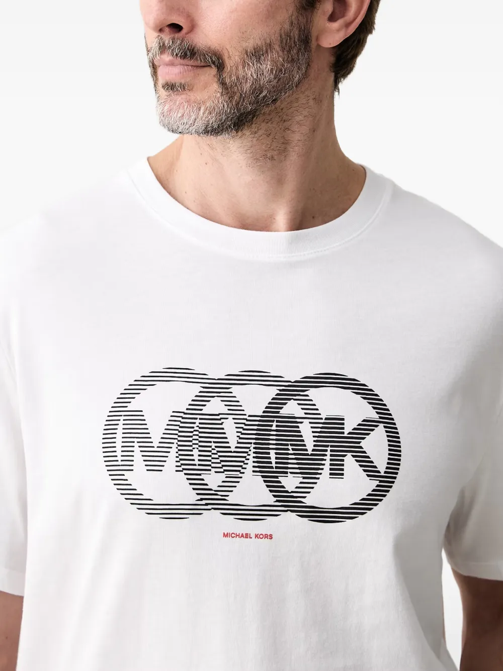 Michael Kors T-shirt met logoprint met ronde hals Wit